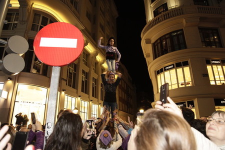 Celebration of international womens day in Madrid