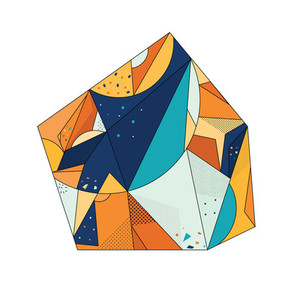 Colored Geometric Crystal 04