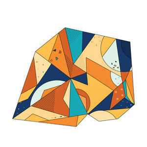 Colored Geometric Crystal 09