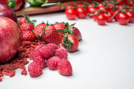 Fresh raspberries and red fruit