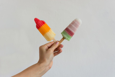 Colorful popsicle ice cream