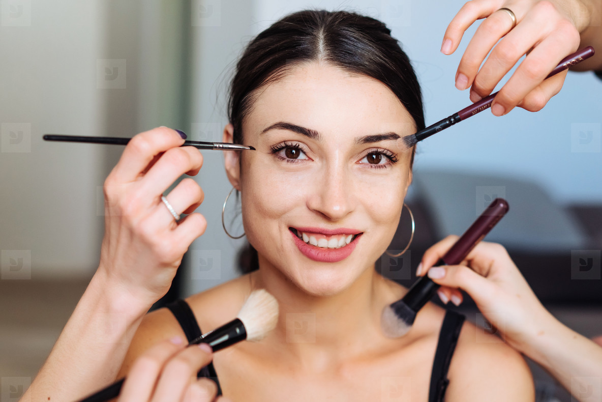 girl doing makeup stock photo (168049) - YouWorkForThem
