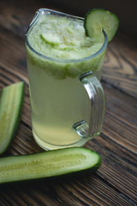 Jug of cucumber lemonade