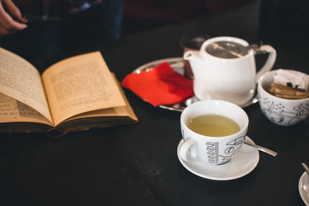 Tea time with a book