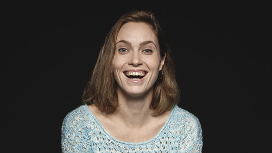 Portrait of a laughing woman