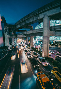 A traffic in the city  Bangkok