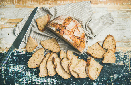 Sourdough wheat bread loaf