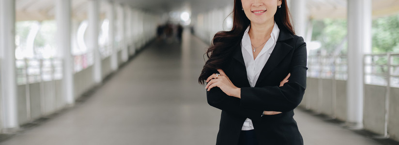 Successful asian senior businesswoman