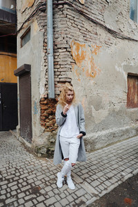 The blonde in the alley