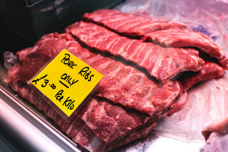 Raw pork ribs for sale