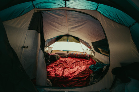 Bed in the outdoors