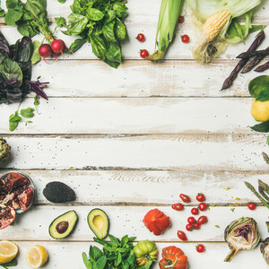 Healthy raw summer vegan ingredients