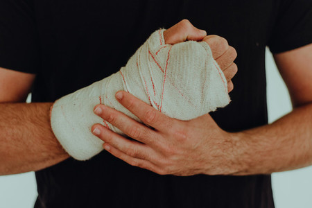 Injured hand