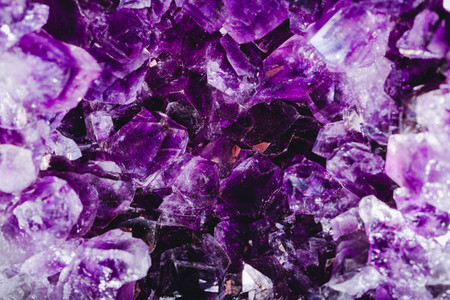Macro photography of the amethyst crystal druse