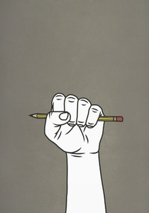 Fist gripping pencil 01