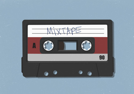 Retro mix tape cassette tape 01