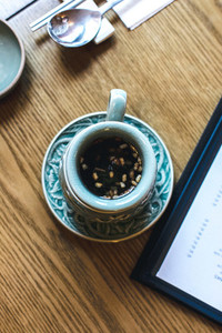 Korean tea on a wooden table