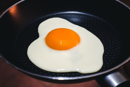 Sunny side up egg on pan
