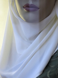 Close up mannequin wearing hijab