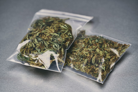 Marijuana in small plastic bags