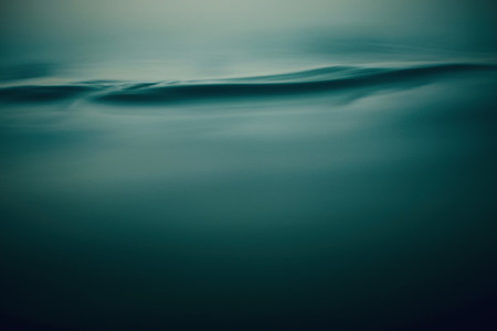 Tranquil blue water ripple