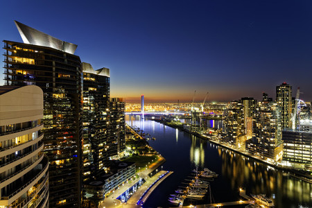 Night  Cityscape View Melbourne