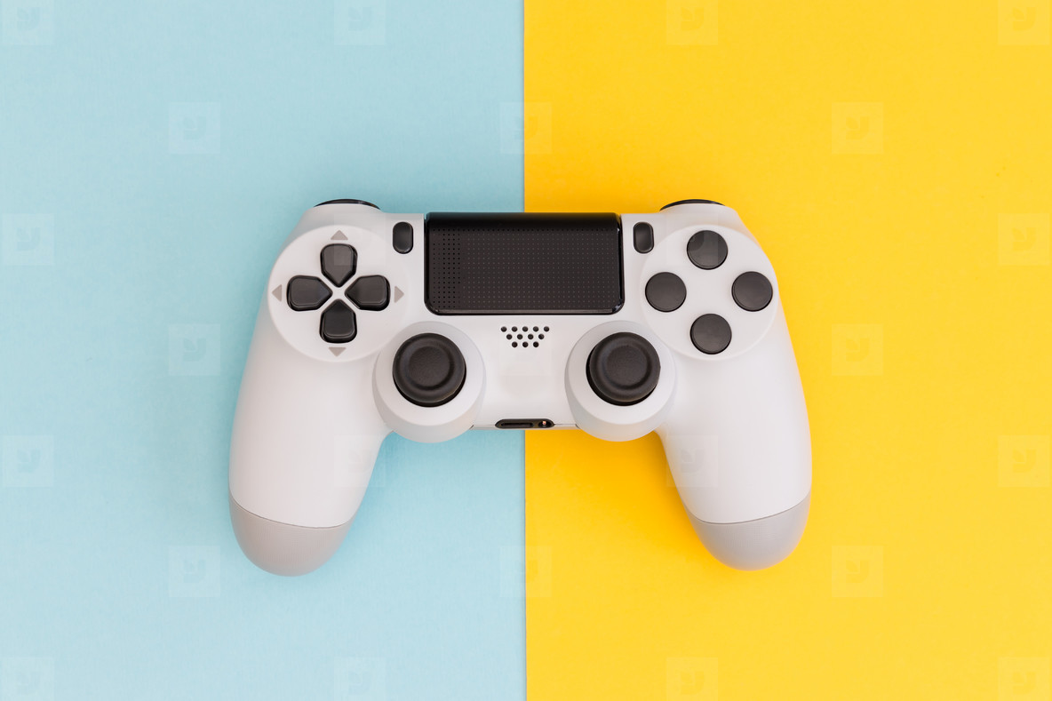 Video games white gaming controller