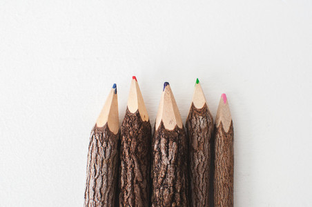 Wooden Colored Pencils Centered