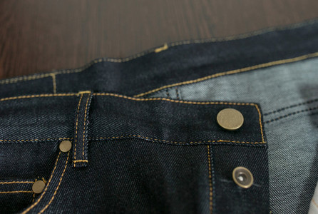 Selvedge denim jeans closeups