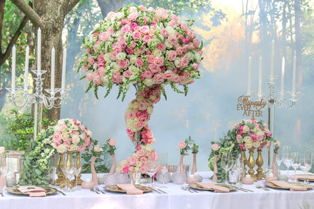 Event centrepiece and table 4