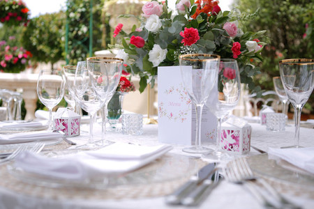 Event centrepiece and table 1