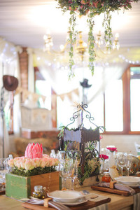 Event centrepiece and table 12