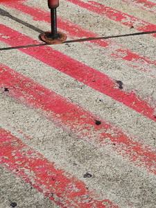 Red line on as asphalt street