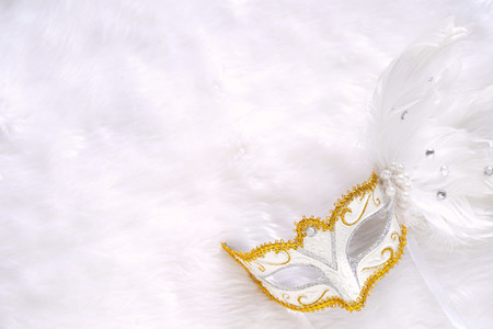 white fancy mask for party