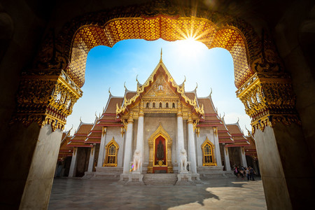 Bangkok  Thailand   February 5 Marble Temple Wat Benchamabophi