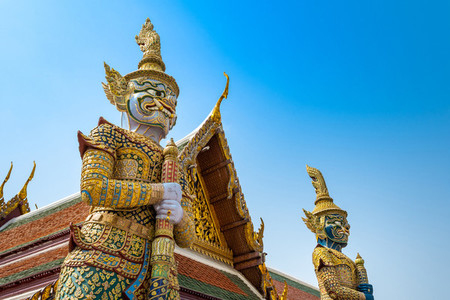 BANGKOK THAILAND Feb 5 Wat pra kaew  Grand palace on the blue s