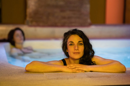 Two women enjoying Arabic baths Hammam in Granada