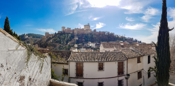 View of the Alhambra of Granada from the Albaicin