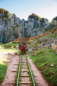 Abandoned mine train track