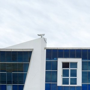 CCTV camera on top of building