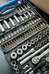 Detail of ratchet wrench tool case