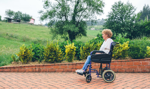 Older woman in a wheelchair