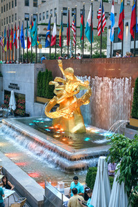 Prometheus Statue on Rockefeller Center in New York City