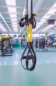 Fitness straps ready to use in fitness center