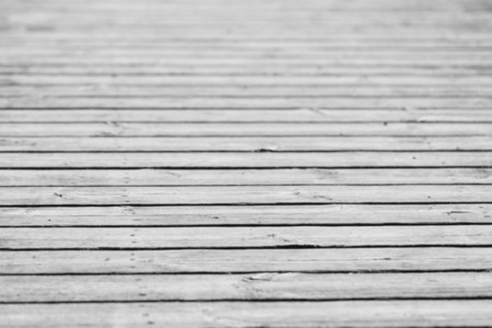Background of wooden pier boards  Black and white photography