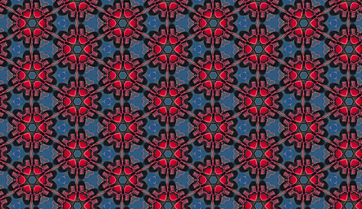 Kaleidoscope background with hearts and sneakers