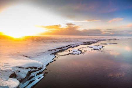 Sunset Landscape  Iceland