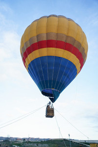GUADIX GRANADA SPAIN FEBRUARY 1ST Captive balloons in Aeroestacion Festival