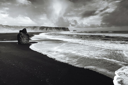 Black Sand Beach  Vik  Iceland