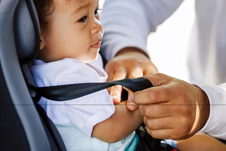 Side view of a little boy